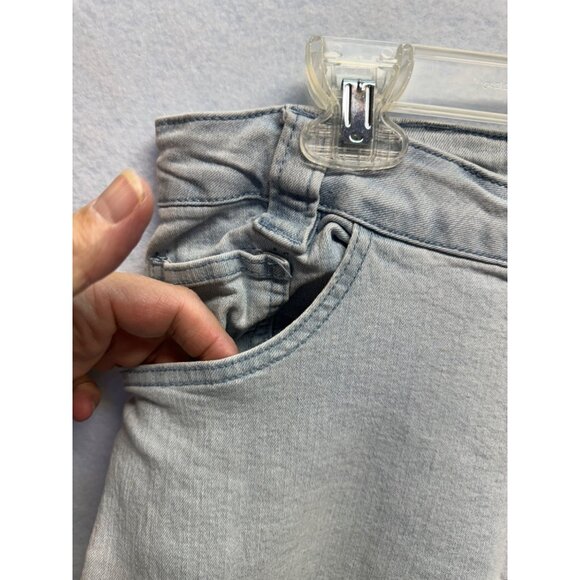 Almost Famous Cargo Light Wash Jeans High Rise Stretch Size XL - Picture 3 of 9